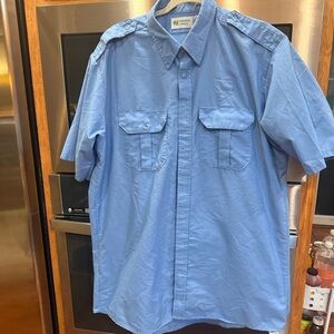 Horace Small‎ Traditional Men's Light Blue Button-Down Shirt Sz XL